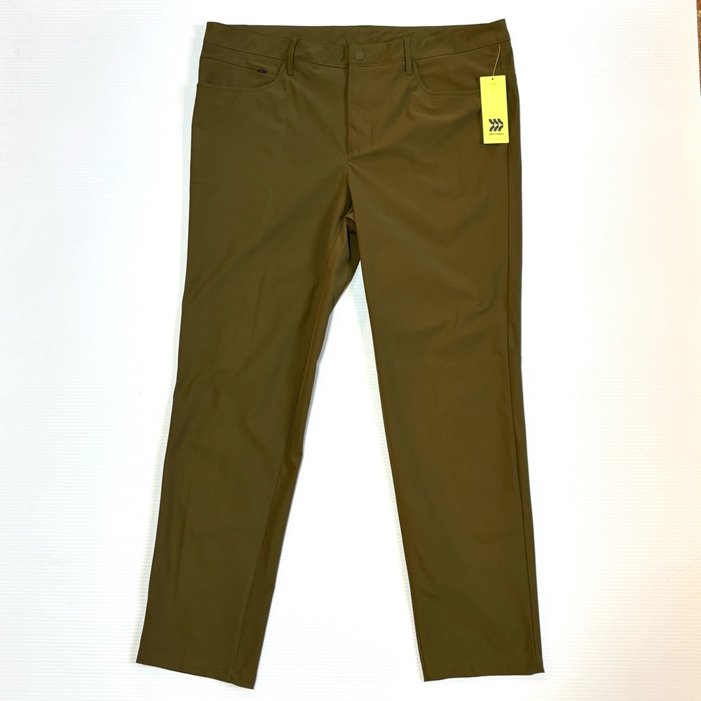 NWT Golf Pant Slim Olive Green 40 x 32 All In Motion - Picture 2 of 12
